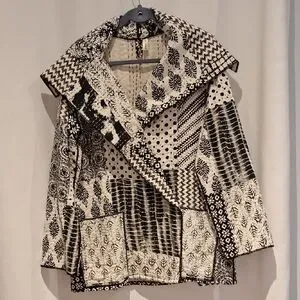 Basil | Jackets & Coats | Basil Lagenlook Patchwork Jacket Black And ...